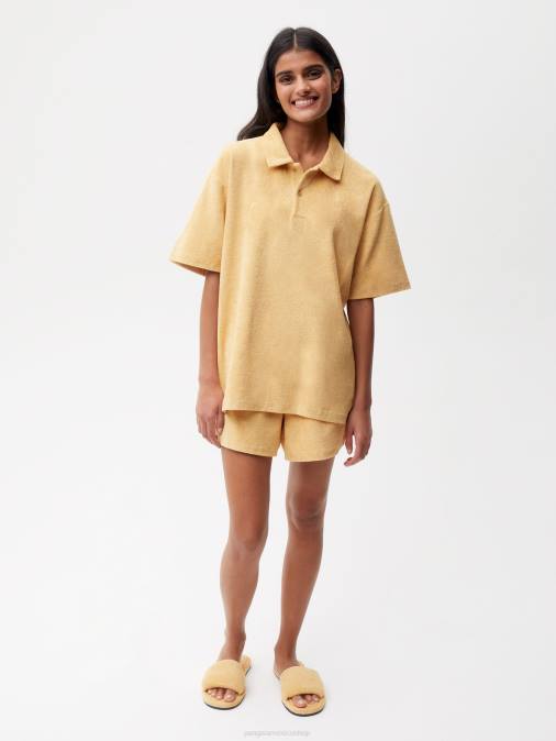mujer polo de toalla Pangaia arena oscura ropa TDTH401