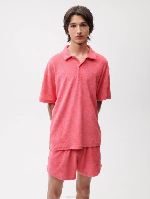 mujer polo de toalla Pangaia loto rosa ropa TDTH397