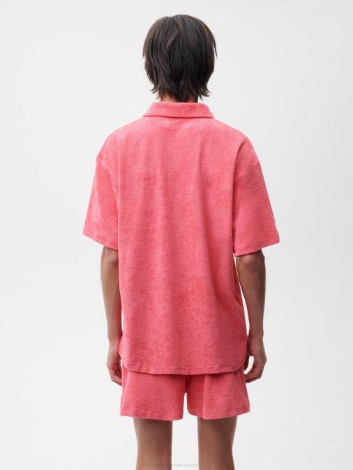 mujer polo de toalla Pangaia loto rosa ropa TDTH397