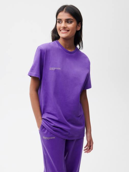 mujer camiseta 365 Pangaia flor de la pasión púrpura ropa TDTH155