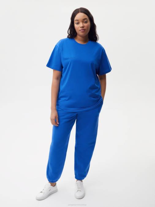 mujer camiseta algodón orgánico menta core Pangaia azul cobalto ropa TDTH182