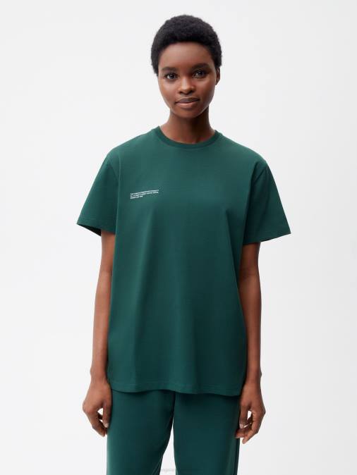 mujer camiseta algodón orgánico menta core Pangaia follaje verde ropa TDTH169