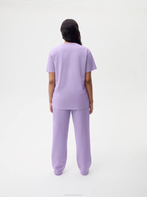 mujer camiseta algodón orgánico menta core Pangaia orquídea púrpura ropa TDTH168