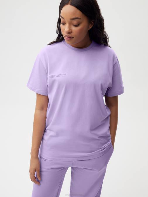 mujer camiseta algodón orgánico menta core Pangaia orquídea púrpura ropa TDTH168