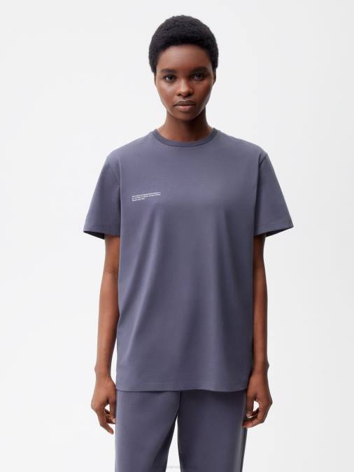mujer camiseta algodón orgánico menta core Pangaia pizarra azul ropa TDTH164