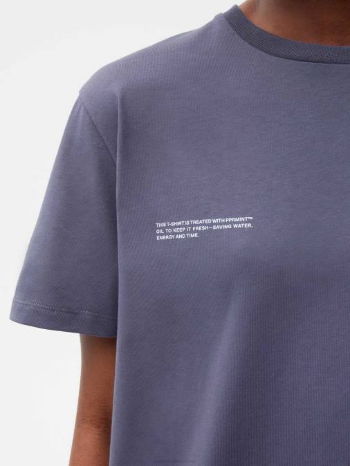 mujer camiseta algodón orgánico menta core Pangaia pizarra azul ropa TDTH164