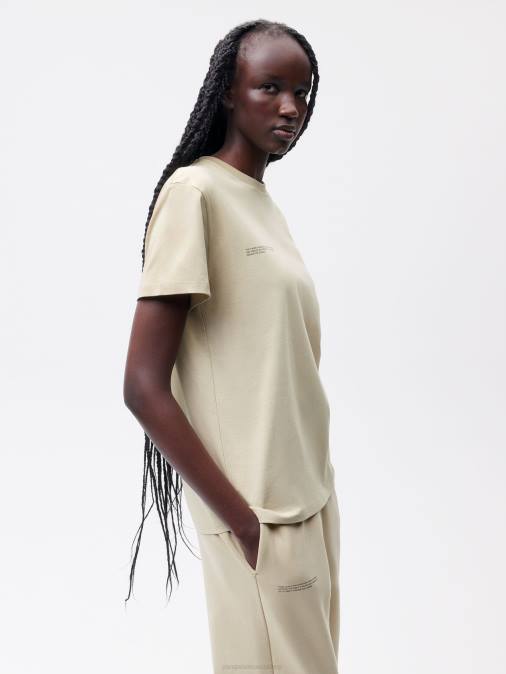 mujer camiseta - amplificador de avellana Pangaia maitake beige ropa TDTH123