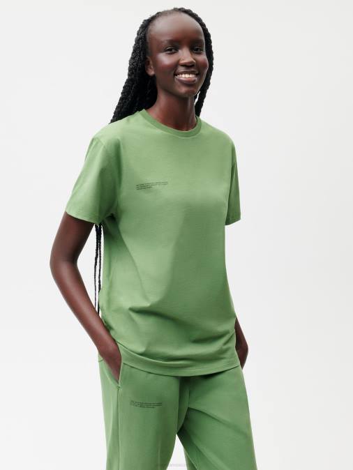 mujer camiseta - amplificador de avellana Pangaia tallo verde ropa TDTH152