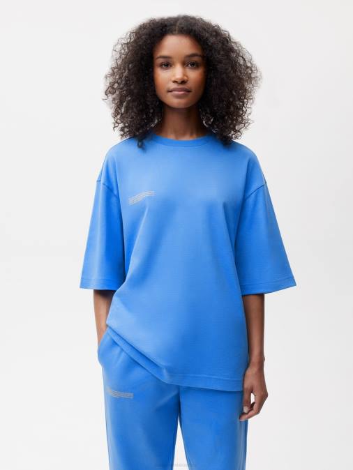 mujer camiseta boxy de algodón in conversion Pangaia agua Azul ropa TDTH173