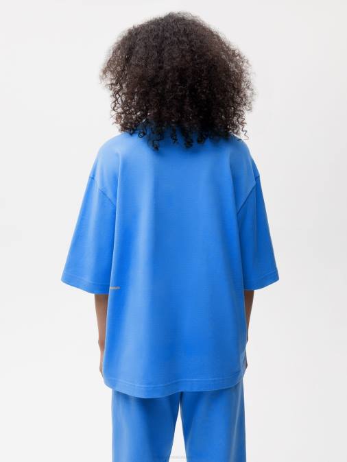 mujer camiseta boxy de algodón in conversion Pangaia agua Azul ropa TDTH173