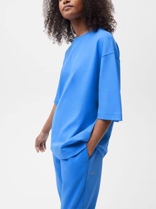 mujer camiseta boxy de algodón in conversion Pangaia agua Azul ropa TDTH173