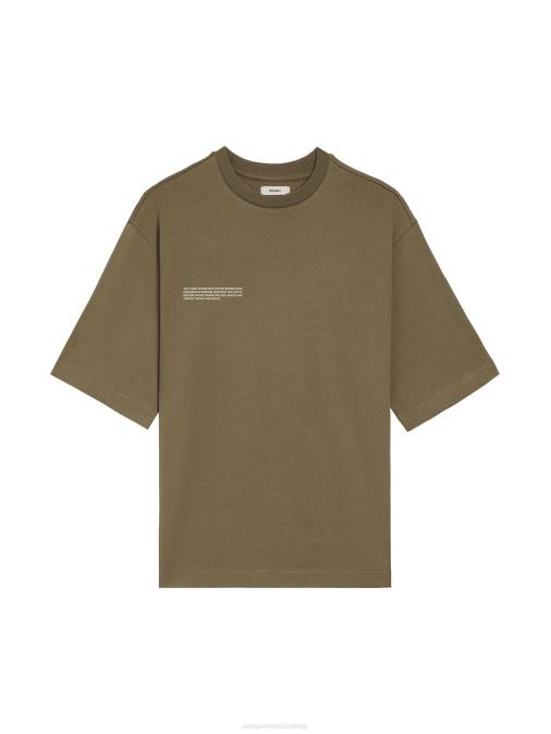 mujer camiseta boxy de algodón in conversion Pangaia marrón carbón ropa TDTH212