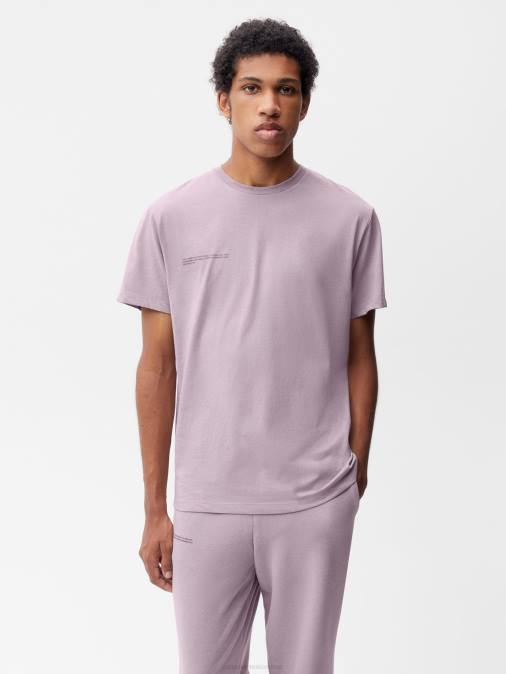mujer camiseta con tinte alimentario Pangaia arándano azul ropa TDTH141