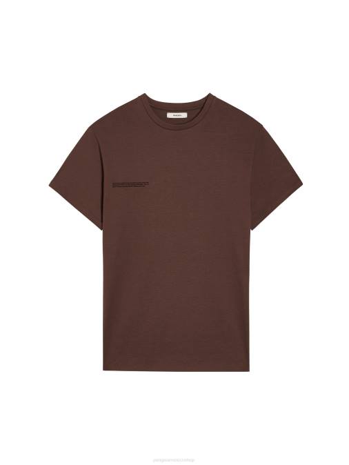 mujer camiseta de algodón orgánico con fibra c aw22 Pangaia Castaño ropa TDTH134