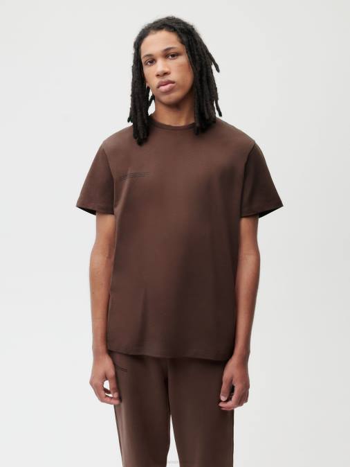 mujer camiseta de algodón orgánico con fibra c aw22 Pangaia Castaño ropa TDTH134
