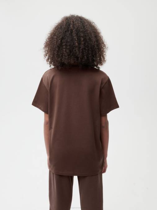 mujer camiseta de algodón orgánico con fibra c aw22 Pangaia Castaño ropa TDTH134