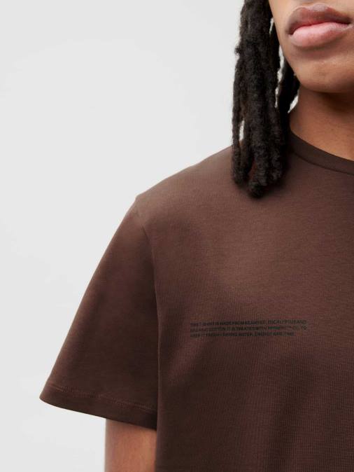 mujer camiseta de algodón orgánico con fibra c aw22 Pangaia Castaño ropa TDTH134