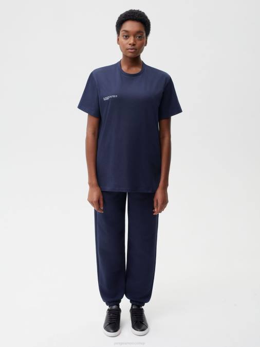 mujer camiseta de algodón orgánico con núcleo de fibra c Pangaia Azul marino ropa TDTH157