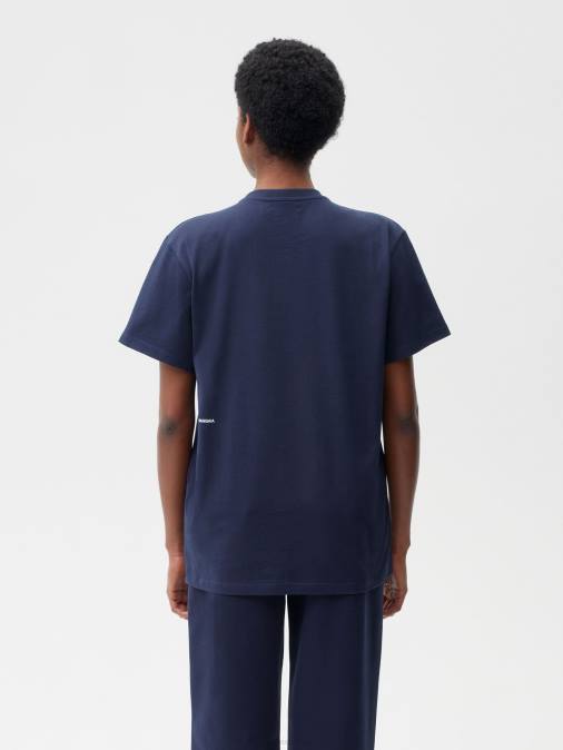 mujer camiseta de algodón orgánico con núcleo de fibra c Pangaia Azul marino ropa TDTH157