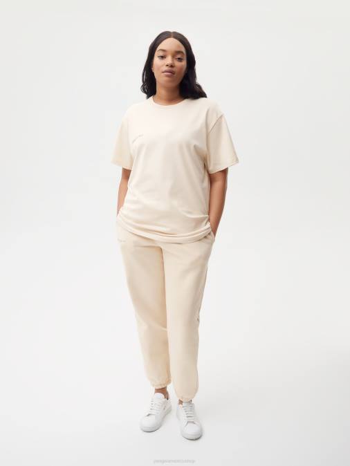 mujer camiseta de algodón orgánico con núcleo de fibra c Pangaia arena ropa TDTH150