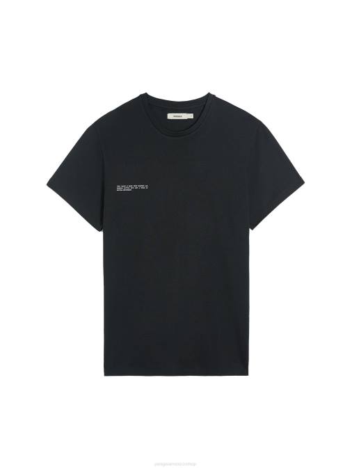 mujer camiseta de algodón orgánico con núcleo de fibra c Pangaia negro ropa TDTH137
