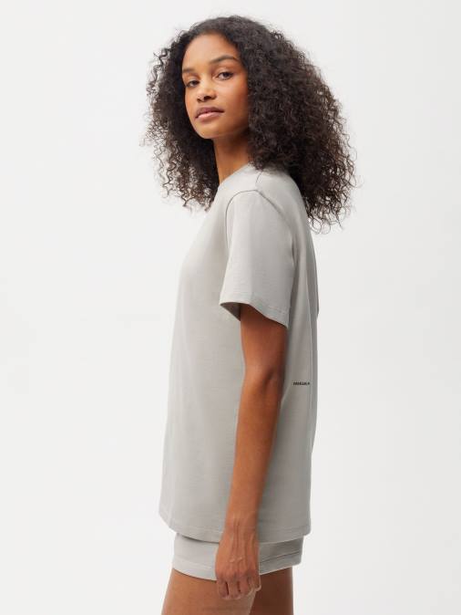 mujer camiseta de algodón orgánico con núcleo de fibra c Pangaia piedra ropa TDTH166