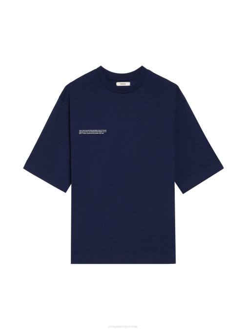 mujer camiseta de corte holgado de algodón orgánico con fibra c Pangaia Azul marino ropa TDTH185