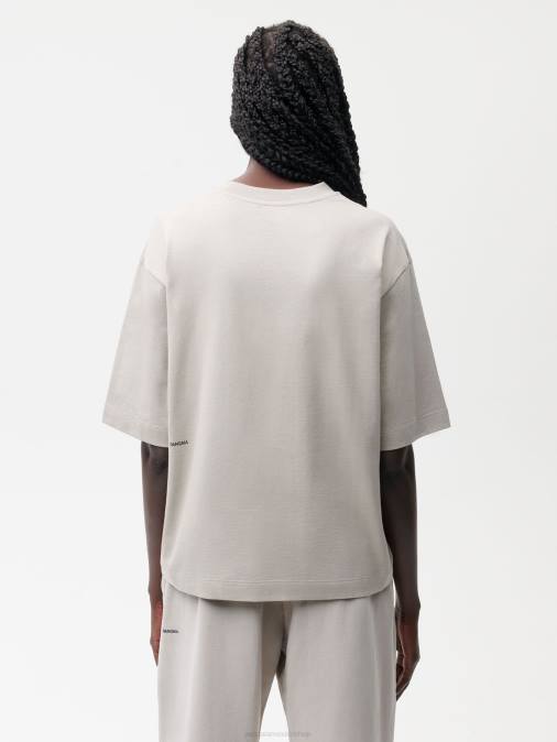 mujer camiseta de corte holgado de algodón orgánico con fibra c Pangaia piedra ropa TDTH131