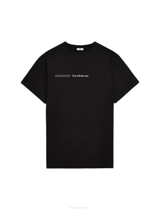mujer camiseta de fibra infinita de laboratorio Pangaia negro ropa TDTH144
