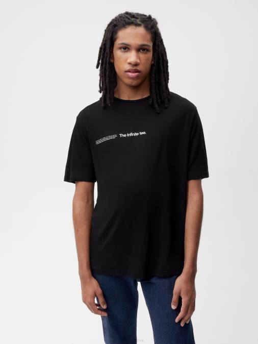 mujer camiseta de fibra infinita de laboratorio Pangaia negro ropa TDTH144