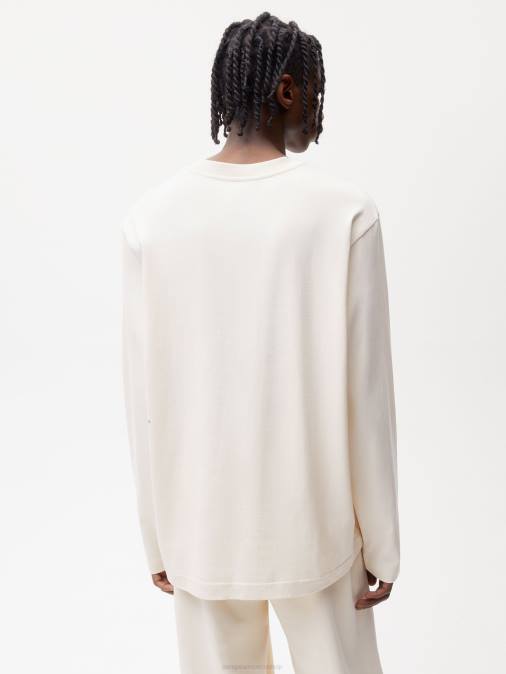 mujer camiseta de manga larga de algodón in conversion Pangaia algodón blanco ropa TDTH130