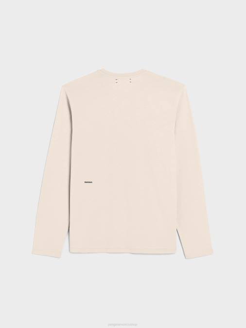 mujer camiseta de manga larga de algodón orgánico con fibra c Pangaia arena ropa TDTH187