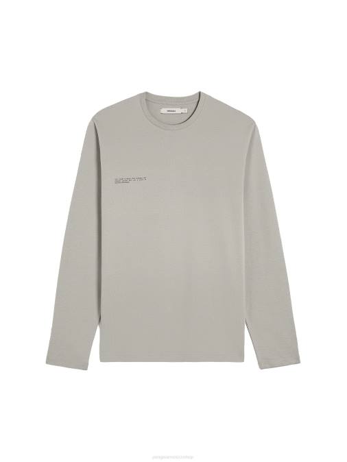 mujer camiseta de manga larga de algodón orgánico con fibra c Pangaia piedra ropa TDTH148