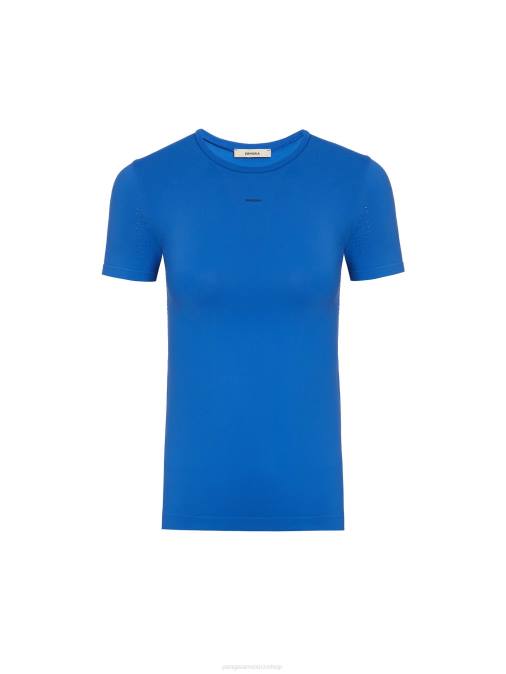 mujer camiseta de movimiento Pangaia azul cobalto ropa TDTH196