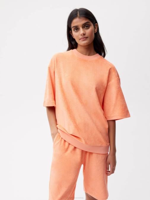 mujer camiseta de toalla Pangaia melocotón perfecto ropa TDTH163