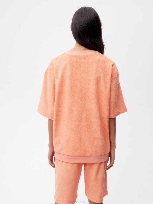 mujer camiseta de toalla Pangaia melocotón perfecto ropa TDTH163