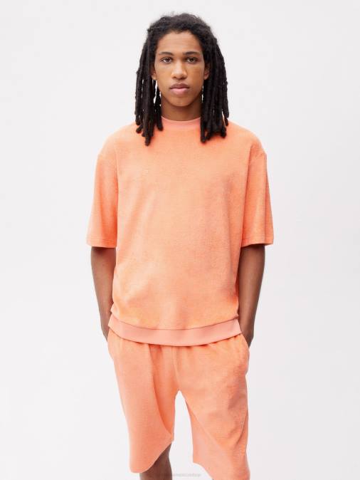 mujer camiseta de toalla Pangaia melocotón perfecto ropa TDTH163