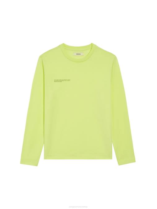 mujer camiseta ligera de algodón orgánico Pangaia verde de los andes ropa TDTH198