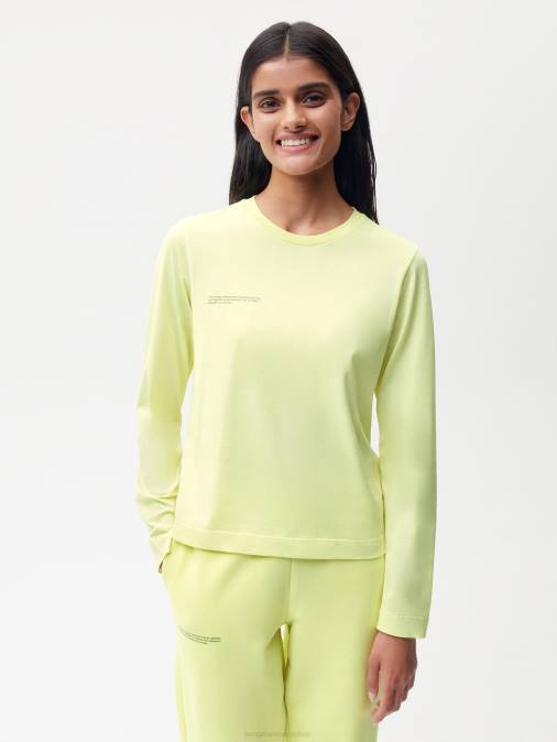 mujer camiseta ligera de algodón orgánico Pangaia verde de los andes ropa TDTH198