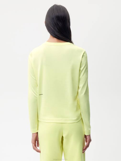 mujer camiseta ligera de algodón orgánico Pangaia verde de los andes ropa TDTH198