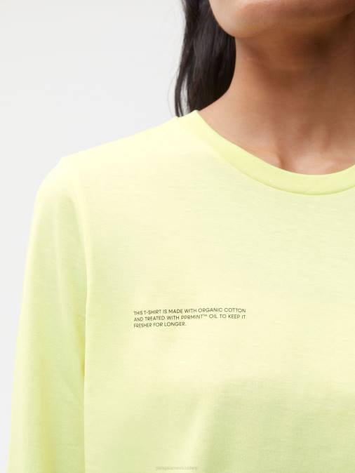 mujer camiseta ligera de algodón orgánico Pangaia verde de los andes ropa TDTH198