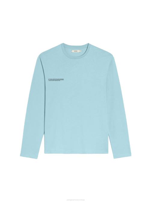 mujer camiseta manga larga algodón orgánico menta core Pangaia azul celeste ropa TDTH213