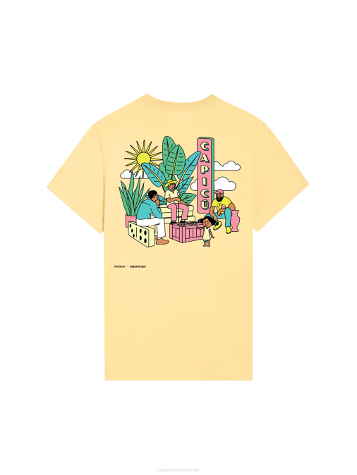 mujer camiseta x roberto lugo Pangaia botón de oro amarillo ropa TDTH199