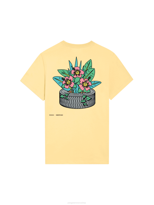 mujer camiseta x roberto lugo Pangaia botón de oro amarillo ropa TDTH208