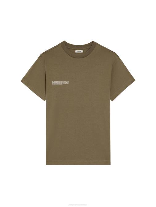 mujer en conversión camiseta algodón 365 Pangaia marrón carbón ropa TDTH210