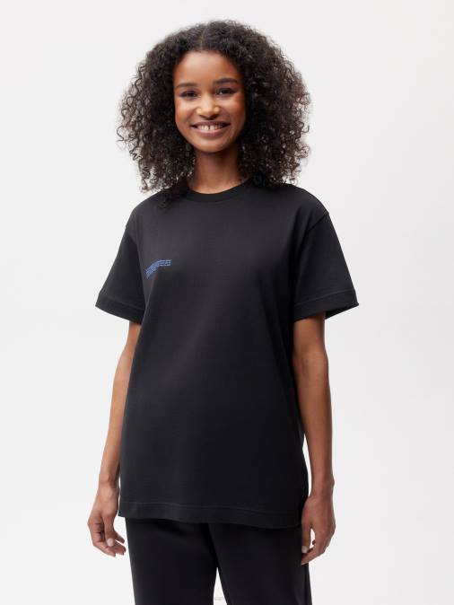mujer en conversión camiseta algodón 365 Pangaia negro ropa TDTH154