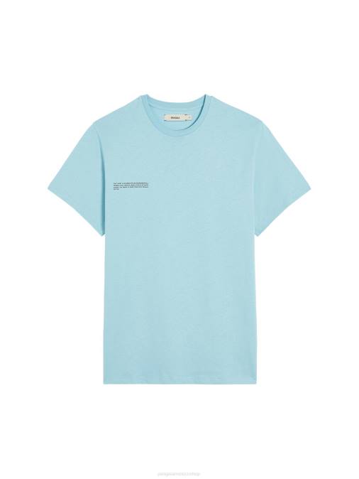 mujer núcleo de camiseta de algodón orgánico Pangaia azul celeste ropa TDTH175