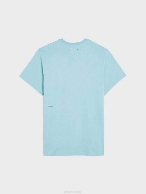 mujer núcleo de camiseta de algodón orgánico Pangaia azul celeste ropa TDTH175