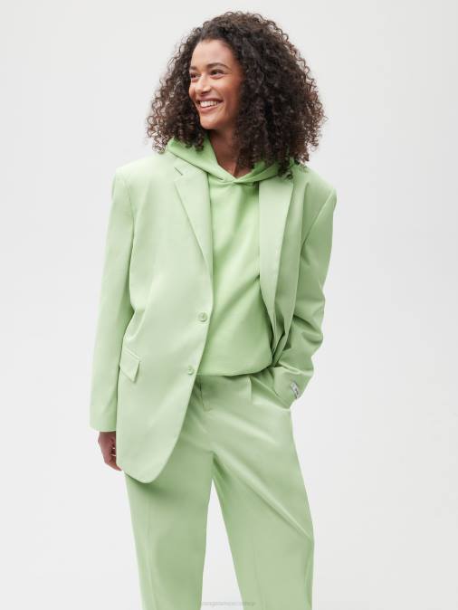 mujer blazer de vestir oversize de algodón orgánico Pangaia pistacho ropa TDTH471