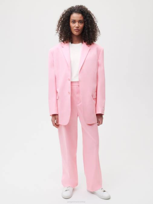 mujer blazer de vestir oversize de algodón orgánico Pangaia rosa sakura ropa TDTH466